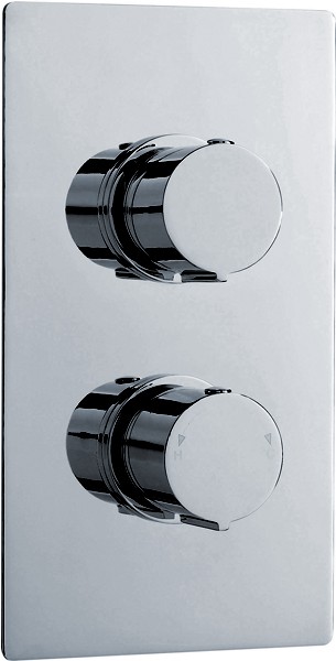 Larger image of Ultra Ecco 3/4" Twin Concealed Thermostatic Shower Valve With Diverter.