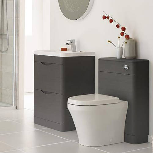 Larger image of Premier Eclipse 600mm Vanity Unit Pack 1 (Grey Woodgrain).