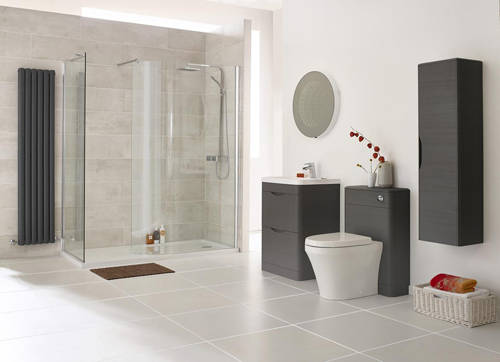 Example image of Premier Eclipse 600mm Vanity Unit Pack 1 (Grey Woodgrain).