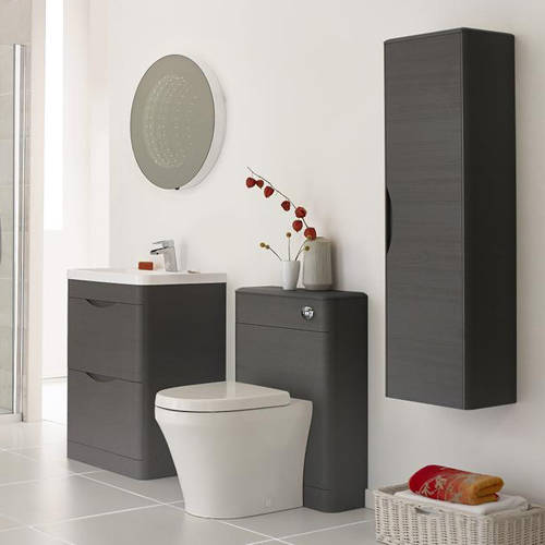 Larger image of Premier Eclipse 600mm Vanity Unit Pack 3 (Grey Woodgrain).