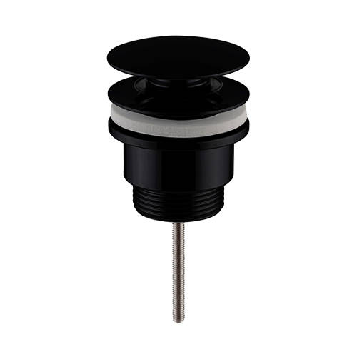 Nuie Black Wastes Universal Push Button Basin Waste (Matt ).