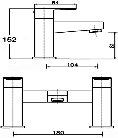 Technical image of Ultra Embrace Bath Filler Tap (Chrome).