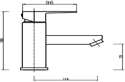 Technical image of Ultra Embrace Basin Tap (Chrome).