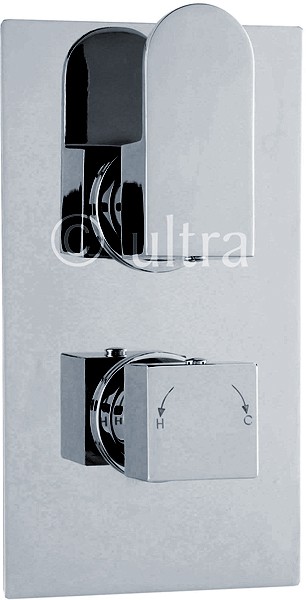 Larger image of Ultra Embrace Twin Concealed Thermostatic Shower Valve (Chrome).