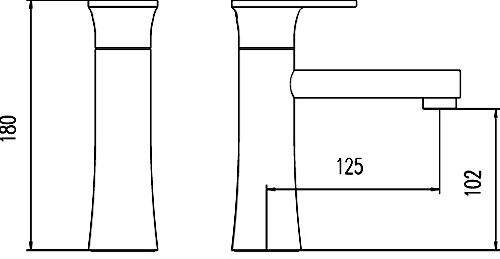 Technical image of Ultra Entity Basin & Bath Shower Mixer Tap Set (Free Shower Kit).