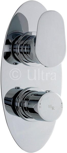 Larger image of Ultra Entity Twin Concealed Thermostatic Shower Valve (Chrome).