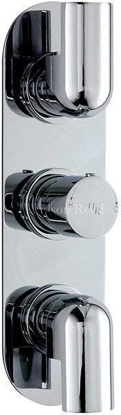 Larger image of Hudson Reed Epic Triple Concealed Thermostatic Shower Valve (Chrome).