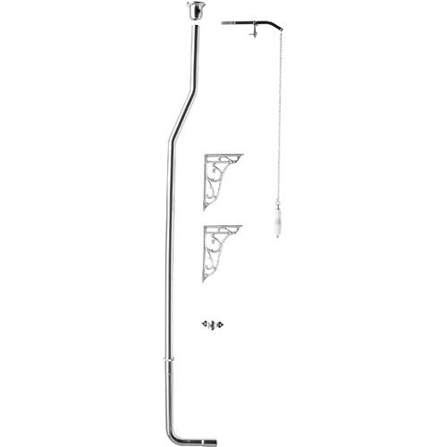 Nuie Gold Specialist High Level Flush Pipe Pack (Chrome)