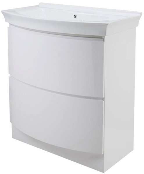 Larger image of Hudson Reed Canopy 800 Vanity Unit With Basin & Drawers (White).