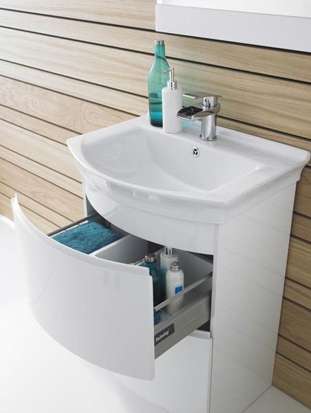 Example image of Hudson Reed Canopy 800 Vanity Unit With Basin & Drawers (White).