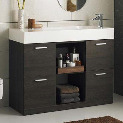 Larger image of Hudson Reed Chalice Floor Standing Vanity Unit With Drawers (Oak).