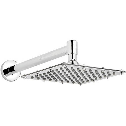 Larger image of Component Square Shower Head & Wall Mounting Arm. 200x200mm.