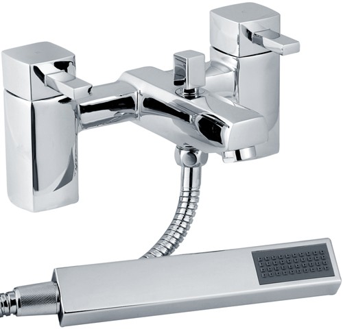 Larger image of Ultra Muse Bath Shower Mixer Tap With Shower Kit & Wall Bracket.