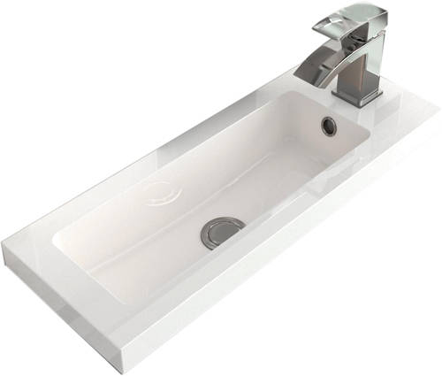 Example image of HR Apollo Compact Floor Standing Vanity Unit & Basin (600mm, Grey).