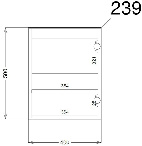 Technical image of HR Apollo Compact Wall Hung Vanity Unit & Basin (400mm, Grey).