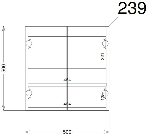 Technical image of HR Apollo Compact Wall Hung Vanity Unit & Basin (500mm, Grey).