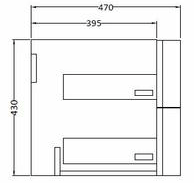 Technical image of HR Sarenna Wall Hung 1000mm Cabinet & Basin LH (White).