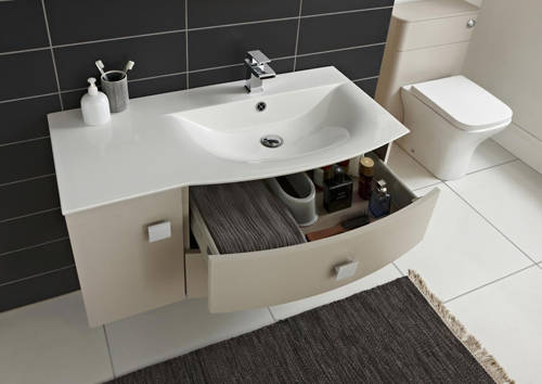 Example image of HR Sarenna Wall Hung 1000mm Cabinet & Basin RH (Cashmere).
