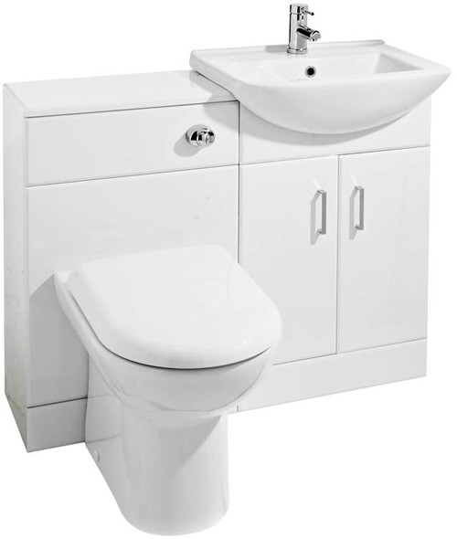 Larger image of Ultra Furniture Madison Furniture Pack With Basin, Pan & Seat (White).