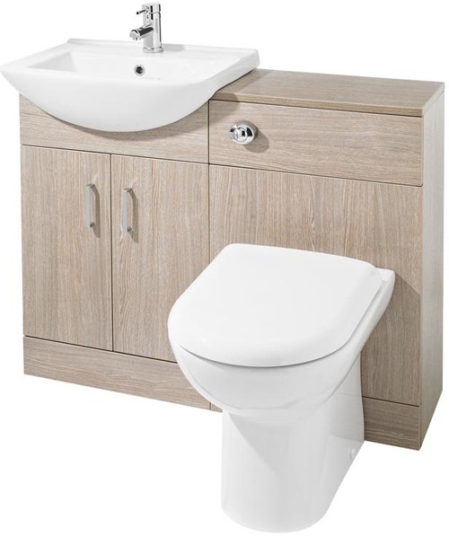 Example image of Ultra Furniture Madison Furniture Pack With Basin, Pan & Seat (Light Oak).