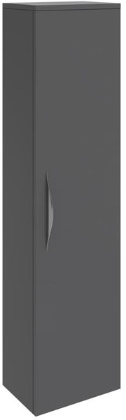 Larger image of Hudson Reed Memoir 350mm Tall Wall Hung Cupboard Unit (Grey).