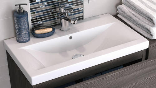 Example image of HR Urban Wall Hung 500mm Vanity Unit & Basin Type 1 (Grey Avola).