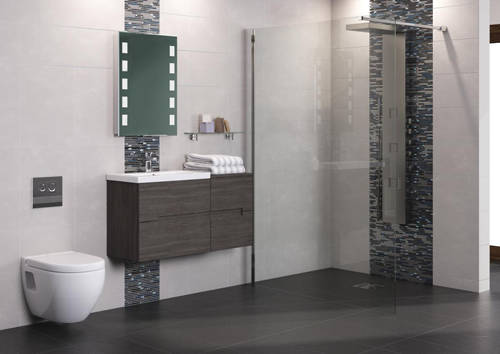 Example image of HR Urban Wall Hung 500mm Vanity Unit & Basin Type 1 (Grey Avola).