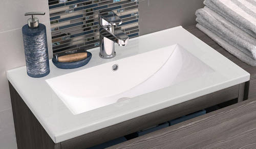 Example image of HR Urban Wall Hung 600mm Vanity Unit & Basin Type 2 (Grey Avola).