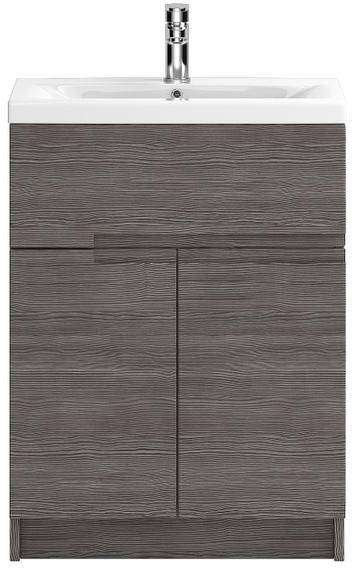 Larger image of HR Urban Floor Standing 600mm Vanity Unit & Basin Type 2 (Grey Avola).