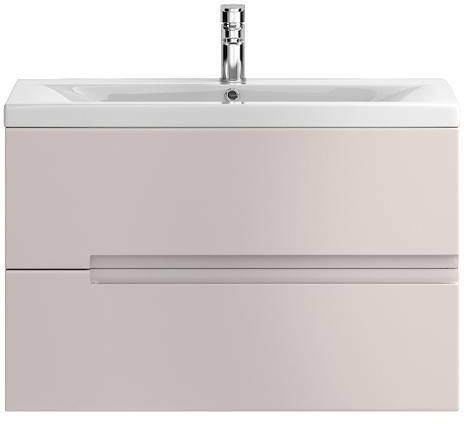 Larger image of HR Urban Wall Hung 800mm Vanity Unit & Basin Type 1 (Cashmere).