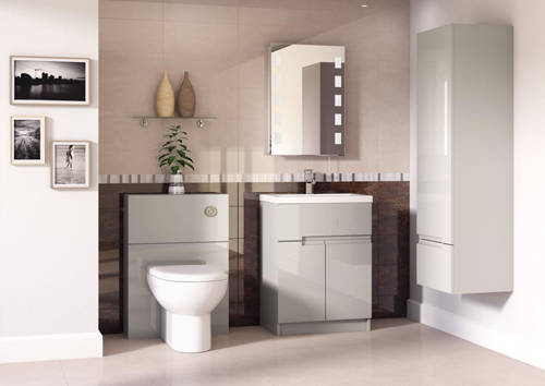 Example image of HR Urban Floor Standing 800mm Vanity Unit & Basin Type 2 (Cashmere).