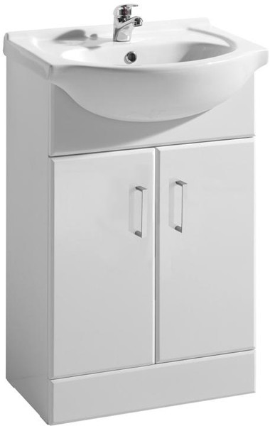 Larger image of Ultra Beaufort 550mm Vanity Unit With Ceramic Basin (White).