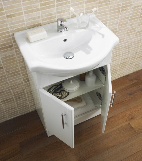 Example image of Ultra Beaufort 550mm Vanity Unit With Ceramic Basin (White).