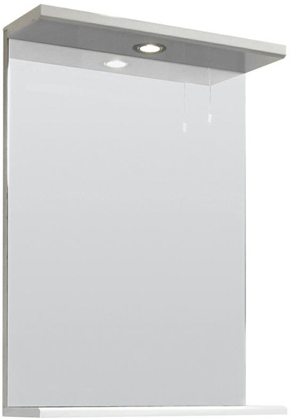 Example image of Ultra Beaufort 550mm Vanity Unit With Mirror & Ceramic Basin (White).