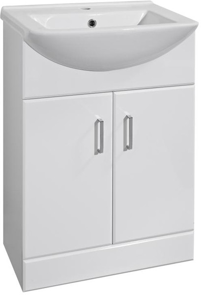 Example image of Nuie Marvel 550mm Vanity Unit With Ceramic Basin (White).
