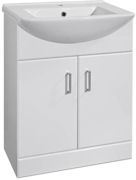 Example image of Nuie Marvel 650mm Vanity Unit With Ceramic Basin (White).