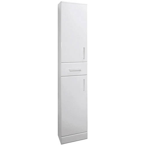 Larger image of Nuie Marvel Tallboy Bathroom Cabinet (White).