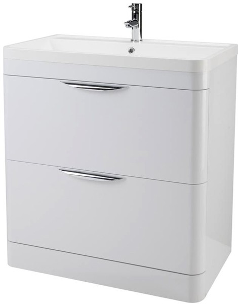 Larger image of Nuie Parade Vanity Unit With Curved Corners, Drawers & Basin 800x800.