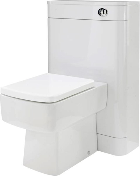 Larger image of Nuie Parade Back To Wall WC Unit With Curved Corners (White). 550x850.