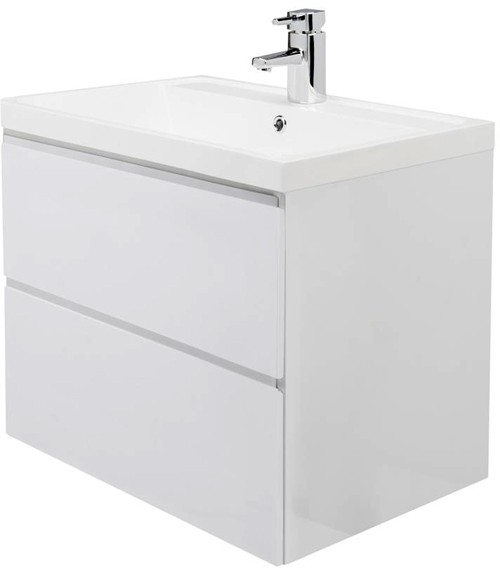 Larger image of Premier Tribute Wall Mounted Vanity Unit With Drawers & Basin 600x500.