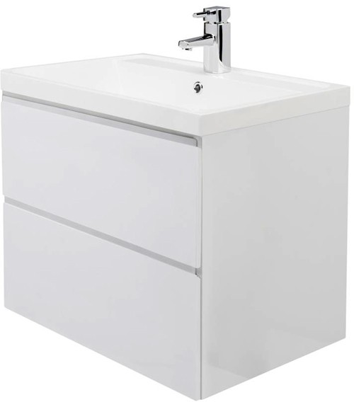 Example image of Premier Tribute 600mm Vanity Unit Suite With BTW Unit, Pan & Seat (White).