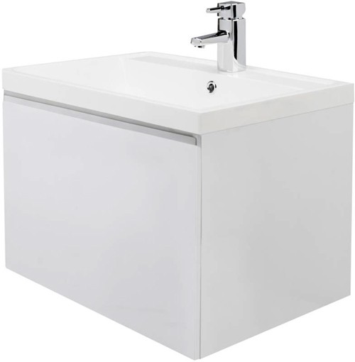 Example image of Premier Tribute 600mm Vanity Unit Suite With BTW Unit, Pan & Seat (White).