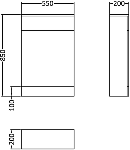 Technical image of Premier Tribute 800mm Vanity Unit Suite With BTW Unit, Pan & Seat (White).