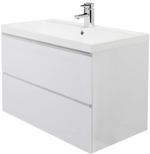 Example image of Premier Tribute 800mm Vanity Unit Suite With BTW Unit, Pan & Seat (White).