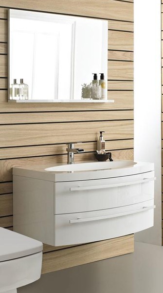 Larger image of Hudson Reed Vanguard Bathroom Furniture Pack (White).