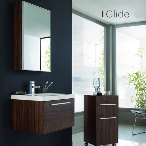Larger image of Ultra Glide Complete Bathroom Furniture Pack With Embrace Tap (Walnut).