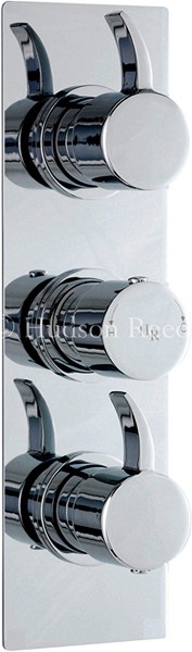 Larger image of Hudson Reed Grace Triple Concealed Thermostatic Shower Valve (Chrome).