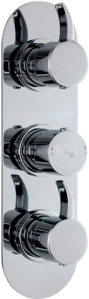 Larger image of Hudson Reed Grace Triple Concealed Thermostatic Shower Valve (Chrome).