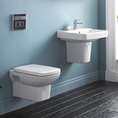 Larger image of Hudson Reed Ceramics 4 Piece Wall Hung Bathroom Suite With Toilet & Basin.