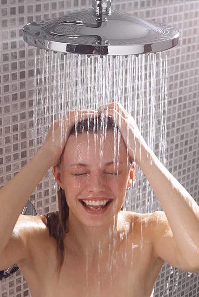 Example image of Component 12" Apron Shower Head With Curved Arm (300mm, Chrome).